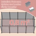 Miniatyrbillede 4 af 7: Rootz Guinea Pig Playpen -kabinet - Bærbart dyrebur - Kæledyrshegn - Rummelig 125x63x42cm - Holdbar PP & ABS -plastik