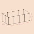 Miniatyrbillede 7 af 7: Rootz Guinea Pig Playpen -kabinet - Bærbart dyrebur - Kæledyrshegn - Rummelig 125x63x42cm - Holdbar PP & ABS -plastik