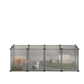 Miniatyrbillede 1 af 7: Rootz Guinea Pig Playpen -kabinet - Bærbart dyrebur - Kæledyrshegn - Rummelig 125x63x42cm - Holdbar PP & ABS -plastik