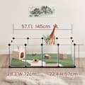Miniatyrbillede 2 af 5: Rootz Guinea Pig Playpen -kabinet - Kæledyrsbur - Dyrehabitat - Let samling - 125 cm x 63 cm x 42 cm