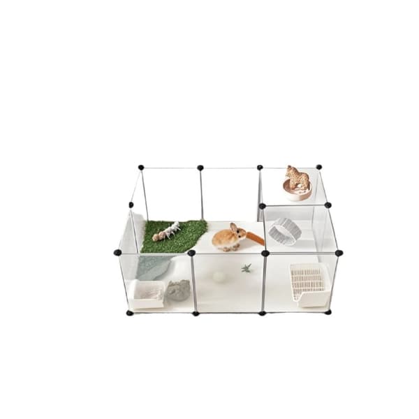 Rootz Guinea Pig Playpen -kabinet - Kæledyrsbur - Dyrehabitat - Let samling - 125 cm x 63 cm x 42 cm