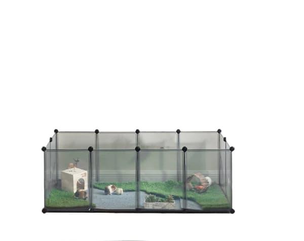 Rootz Small Animal Inclosure - PlayPen - Guinea Pig Staket - Lätt montering - 143 cm x 73 cm x 46 cm