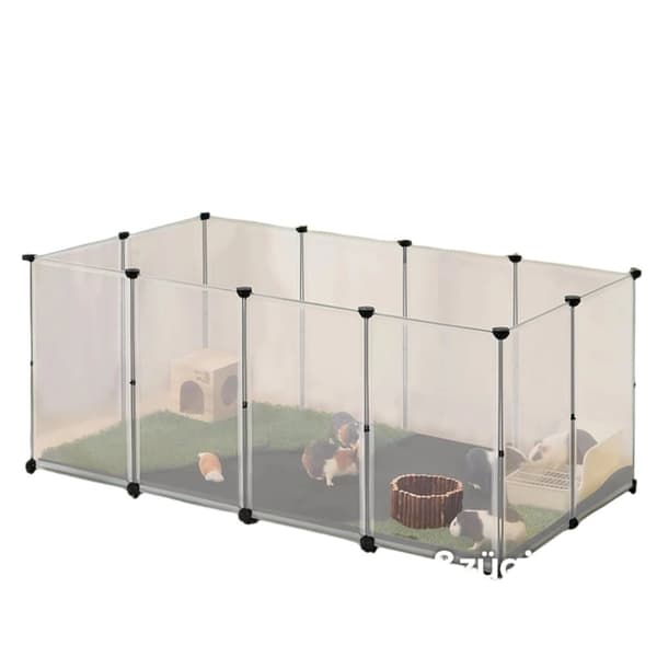 Rootz Small Animal Enclosion - Playpen - Pet Hence - Vandtæt - Let at rengøre - 125 cm x 63 cm x 42 cm