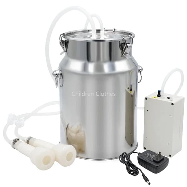Elektrisk Malkemaskine, 10L Kapacitet, Pulsationsfunktion, Rustfrit Stål Konstruktion,Elektrisk til ko