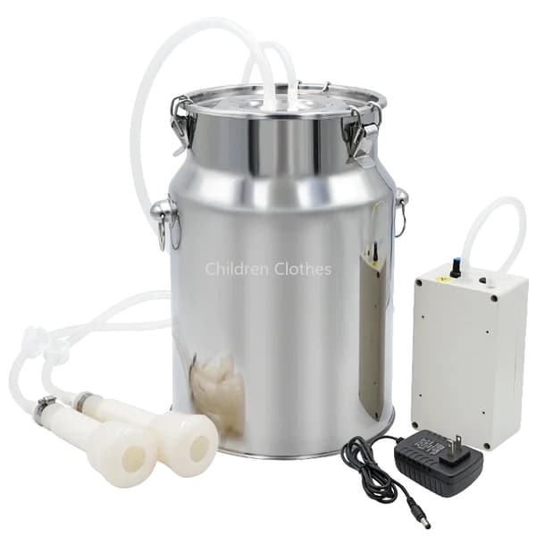 Elektrisk Malkemaskine, 10L Kapacitet, Pulsationsfunktion, Rustfrit Stål Konstruktion,Elektrisk til ko