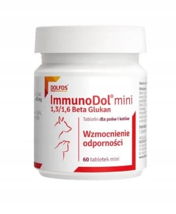 ImmunoDol Mini 1.3/1.6 Beta Glukan IMMUNITET för hundar och katter 60 minitabletter