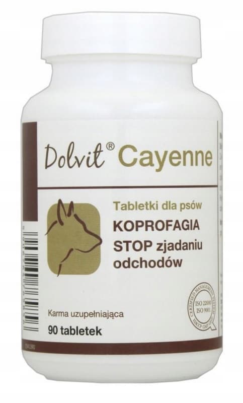 Dolvit Cayenne SLUTA ÄTA STOPPAR för hundar Coprophagia 90 tabletter.