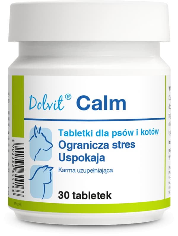 Dolvit Calm FÖR STRESS lugnande medel FÖR HUNDAR OCH KATTER 30 tabletter.
