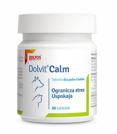 Dolvit Calm FÖR STRESS lugnande medel FÖR HUNDAR OCH KATTER 30 tabletter.
