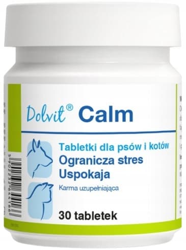 Dolvit Calm FÖR STRESS lugnande medel FÖR HUNDAR OCH KATTER 30 tabletter. Dolvit Calm FÖR STRESS lugnande medel FÖR HUNDAR OCH KATTER 30 tabletter.
