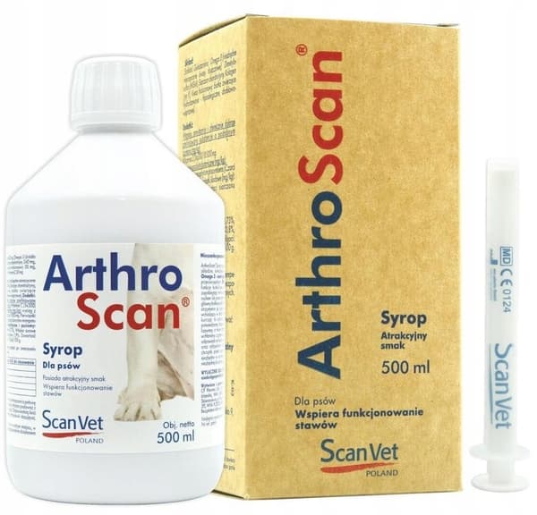 SCANVET ARTHROSCAN sirap för hundar stödjer ledfunktionen 500 ml SCANVET ARTHROSCAN sirap för hundar stödjer ledfunktionen 500 ml