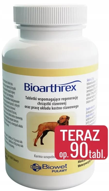 BIOARTHREX för leder hos hundar Biowet 90 tabletter