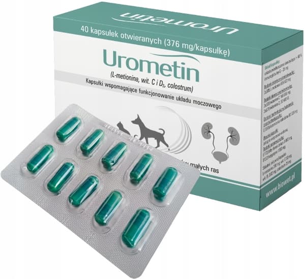 UROMETIN urinvägar för katter och hundar Biowet 40 kapslar UROMETIN urinvägar för katter och hundar Biowet 40 kapslar