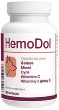 Pikkukuva 1 / 2: HemoDol rauta kupari sinkki CB-vitamiini koirille Anemia 90 tablettia.