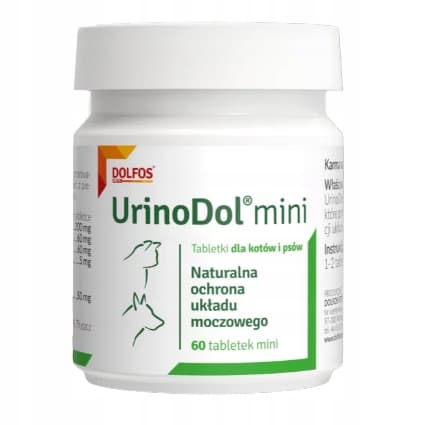 Dolvit Uridonol mini NATURLIGT SKYDD AV URINVÄGARNA för hundar och katter 60 tabletter.