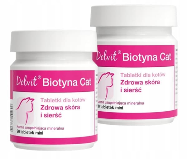 DOLVIT BIOTIN KATT Hälsosam hud och päls FÖR KATT 90 minitabletter.