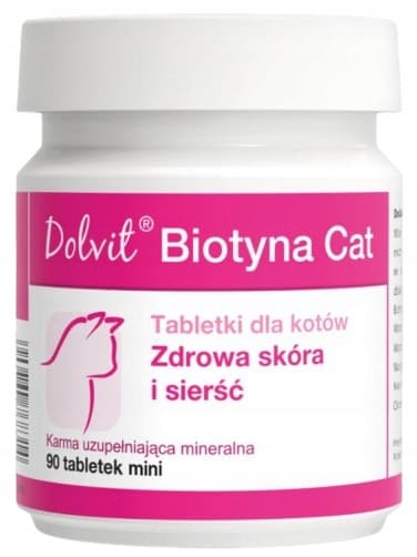 DOLVIT BIOTIN KATT Hälsosam hud och päls FÖR KATT 90 minitabletter.