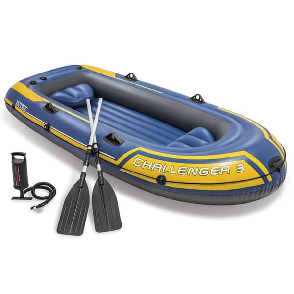 INTEX Challenger 3 Täytettävä Kumivene Airoilla ja Pumpulla 68370NP