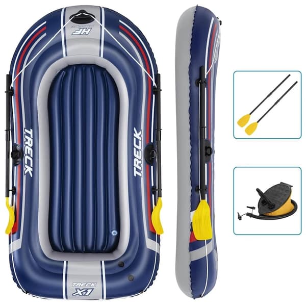 Bestway Hydro-Force gummibåd med pumpe og padler blå