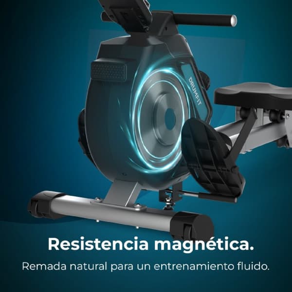 Cecotec Foldable rowing machine with magnetic resistance system and different intensity levels. 5,5-kg flywheel. It features an LCD display, deck wit
