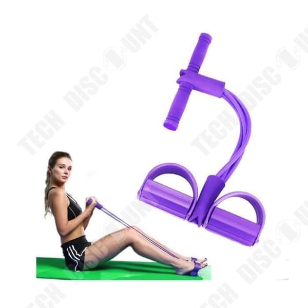 Motståndsband - TechDiscount - Portabel Roddmaskin - Fitness och Yoga - Lila