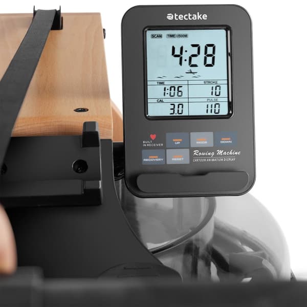 Roddmaskin i trä Titan med Bluetooth, hopfällbar och 150kg belastningskapacitet - brun/svart