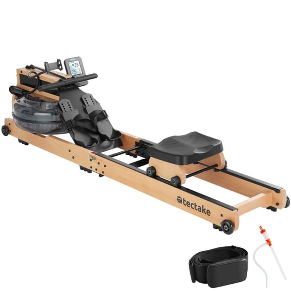 Roddmaskin i trä Titan med Bluetooth, hopfällbar och 150kg belastningskapacitet - brun/svart