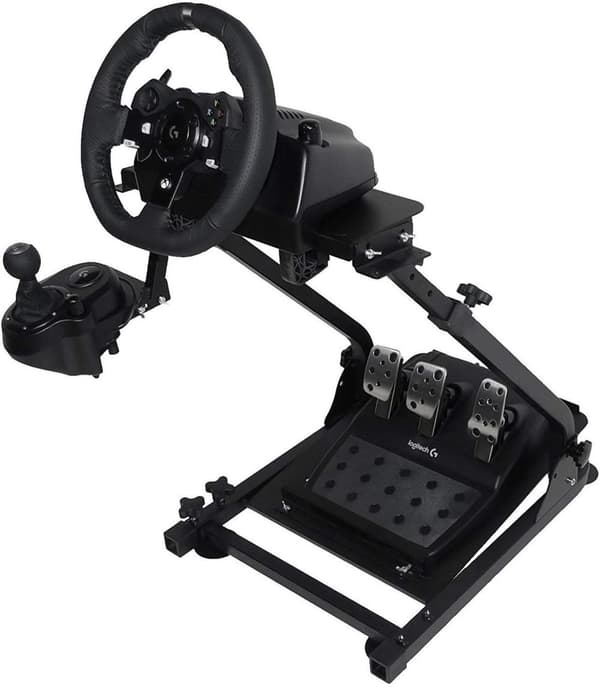 Rattstångsstol, hopfällbar, kompatibel med Logitech G25 G27 G29 G920