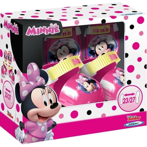 DISNEY MINNIE Ställ rullskridskor + armbågsskydd + knäskydd
