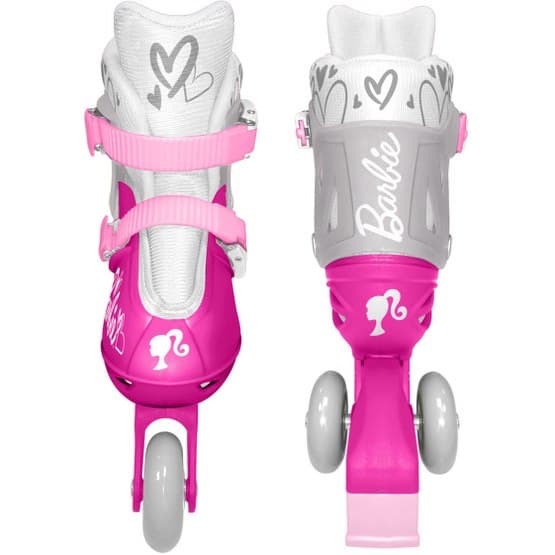Stempel - 2-i-1 skøjter Barbie Hardboot Justerbar Pink/Hvid Størrelse 27-30