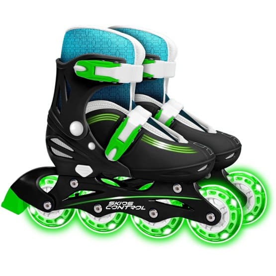 Stamp - Inline Skates Skids Control Hardboot Justerbar Sort størrelse 30-33