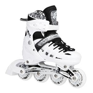 NH10905 4i1 HVID LED ST?RRELSE. M(35-38) INLINE SKATES MED DIMENSIONER. THE NILS EXTREME HOCKEY SKY