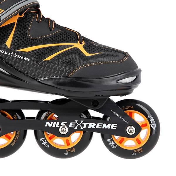 NA9022 MUSTA/ORANSSI KOKO 42 NILS EXTREME INLINE LUISTIT