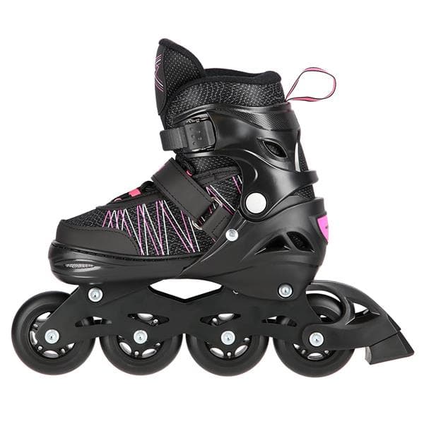 NH11912 A 2in1 MUSTA-PUNKKI KOKO. S(31-34) RULLALUISTET MITAT PL. HOCKEY NILS EXTREME