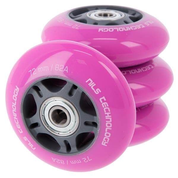 PU 72x24 82A (4kpl) PINK + ABEC-7 (8kpl) NILS EXTREME SET