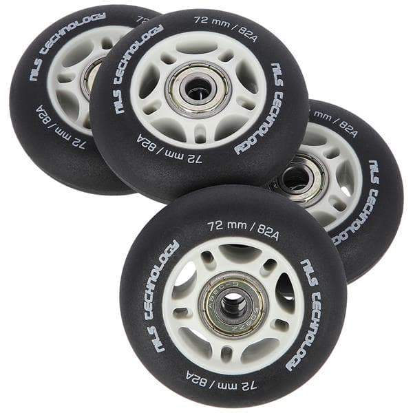 PU 72x24 82A MUSTA MATTA (4 kpl) + ABEC-9 (8 kpl) NILS EXTREME SET