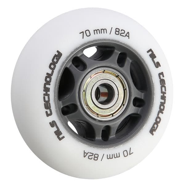 PU 70x24 82A WHITE MATT (4 kpl) + ABEC-9 (8 kpl) NILS EXTREME SET