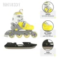 Miniatyrbillede 3 af 11: NH18331 4-i-1 LIME STØRRELSE S(31-34) SKØTEBLADE MED DIMENSIONER NILS EXTREME HOCKEY SKI