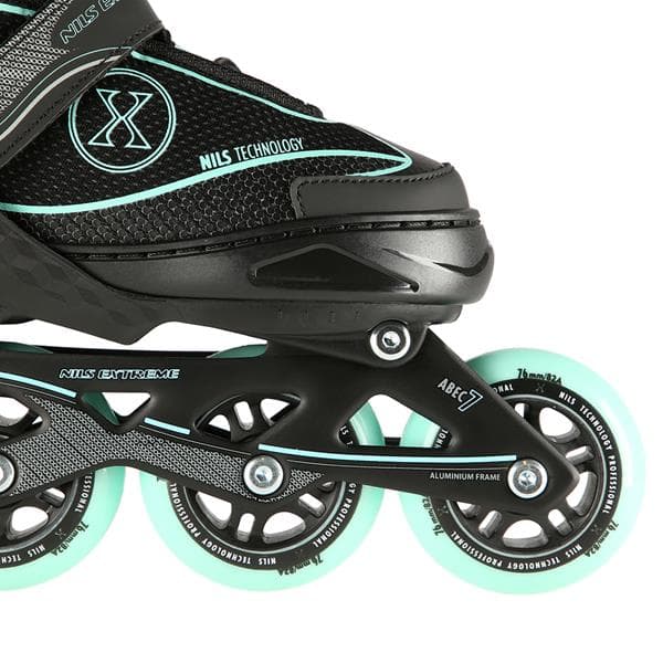 NA11008 BLACK-MINT KOKO L (39-42) NILS EXTREME RULLALUISTET