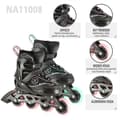 Pikkukuva 10 / 10: NA11008 BLACK-MINT KOKO L (39-42) NILS EXTREME RULLALUISTET