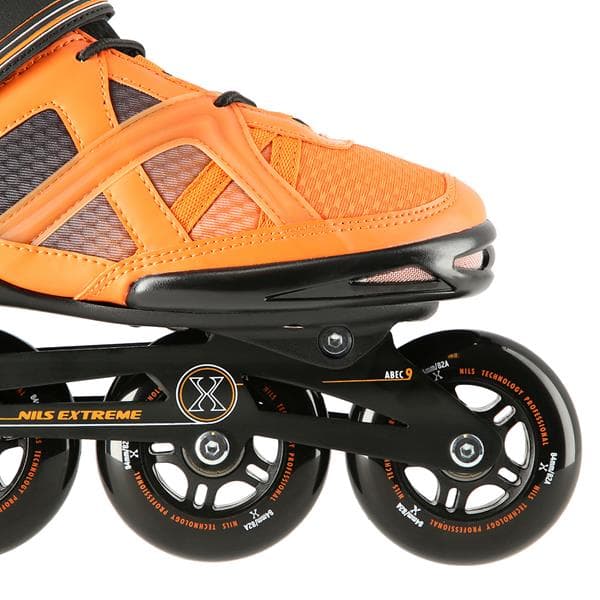 NA14112 SVART-ORANGE STORLEK 39 NILS EXTREME rullskridskor