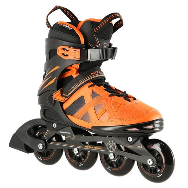 NA14112 SORT-ORANGE STØRRELSE 43 NILS EXTREME rulleskøjter