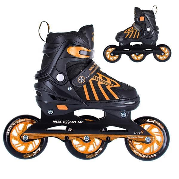 NA18812 A ORANGE STØRRELSE S (29-33) NILS EXTREME RULLESKØJER