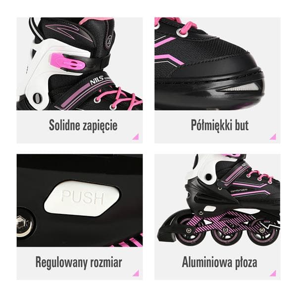 NA1169A ROSA STORLEK L(39-42) NILS EXTREME INLINE SKATES