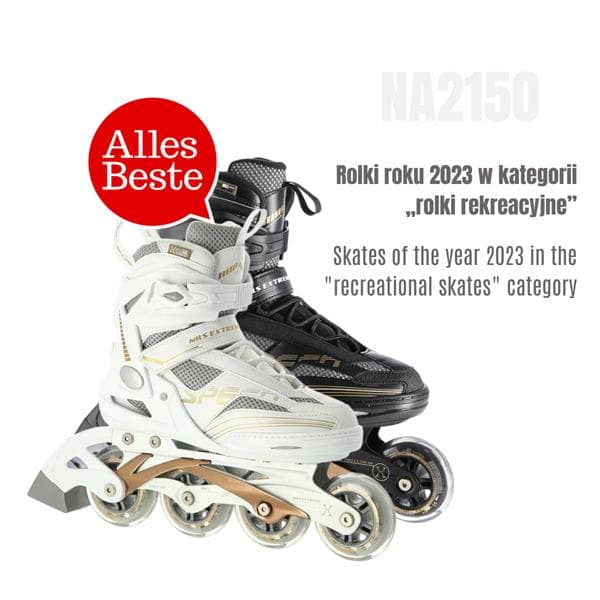 NA2150 BLACK GOLD STORLEK 43 NILS EXTREME rullskridskor