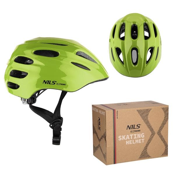 MTW01 LED GRØN STØRRELSE S (44-50 cm) NILS EXTREME HJELM