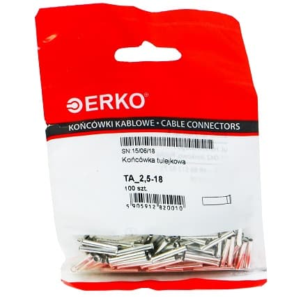 Uisoleret muffeklemme TA 2,5/18 ERKO 100 stk.