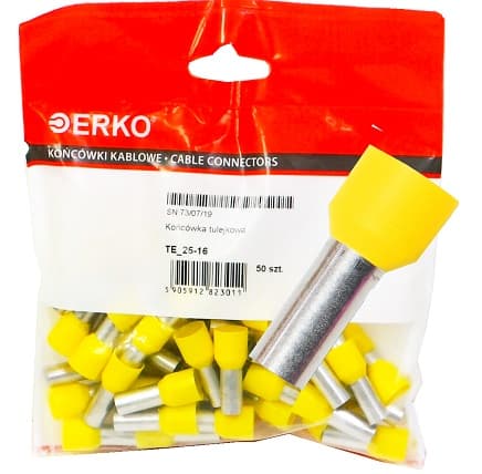 Isolerende ærmeafslutning TE 25/16 50stk gul ERKO