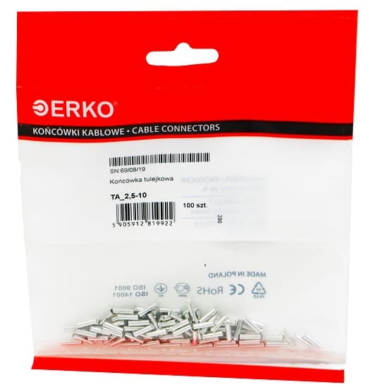 Oisolerad hylsterminal TA 2,5/10 ERKO 100st