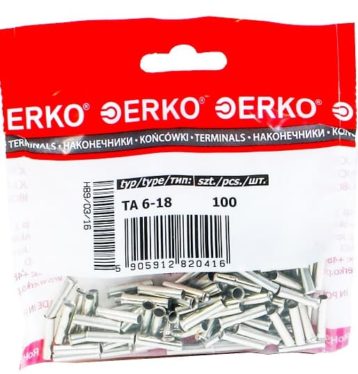 Oisolerad hylsterminal TA 6/18 ERKO 100st